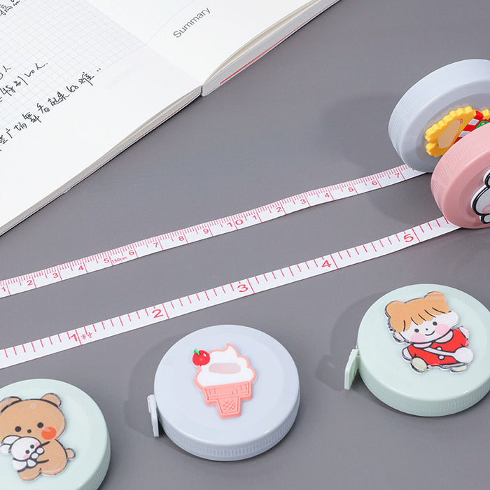 Wholesale PVC Cartoon Small Measuring Tape Measuring Measurements Soft Ruler JDC-RR-Dichen001