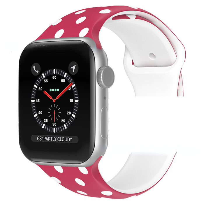 Wholesale Strap Silicone AppleWatch Christmas Color Printed Strap MOQ≥2 JDC-WD-KuYue006