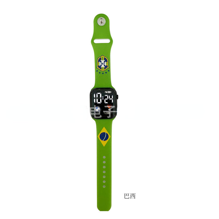 Wholesale Qatar World Cup LED Fan Watch Watches MOQ≥2 JDC-WH-DingChe001