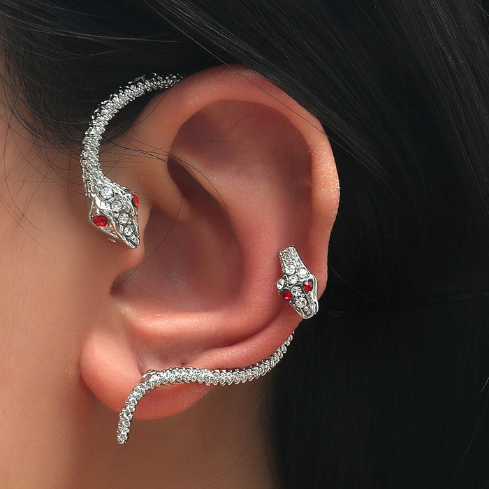 Wholesale Snake Rhinestone Earrings alloy MOQ≥2 JDC-ES-YiY002