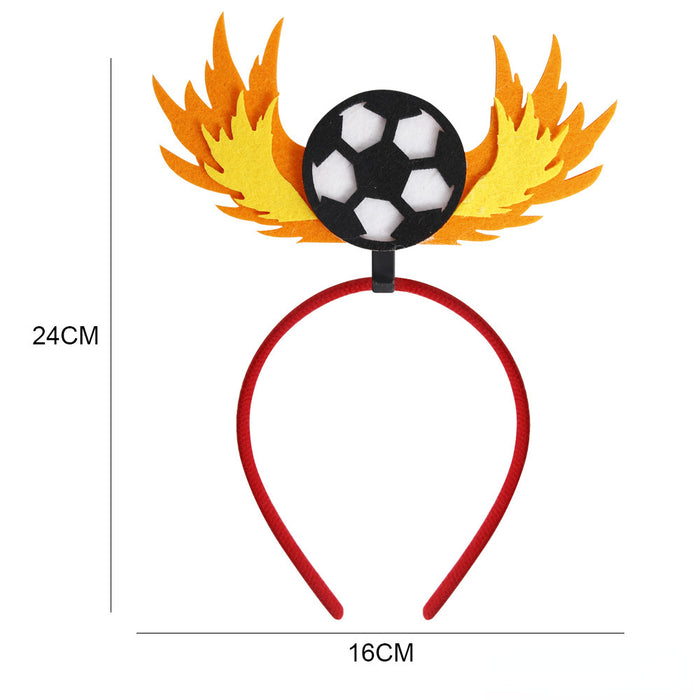 Wholesale Qatar World Cup Football Felt Cloth Plastic Decorative Headband JDC-HD-Zhouhao001