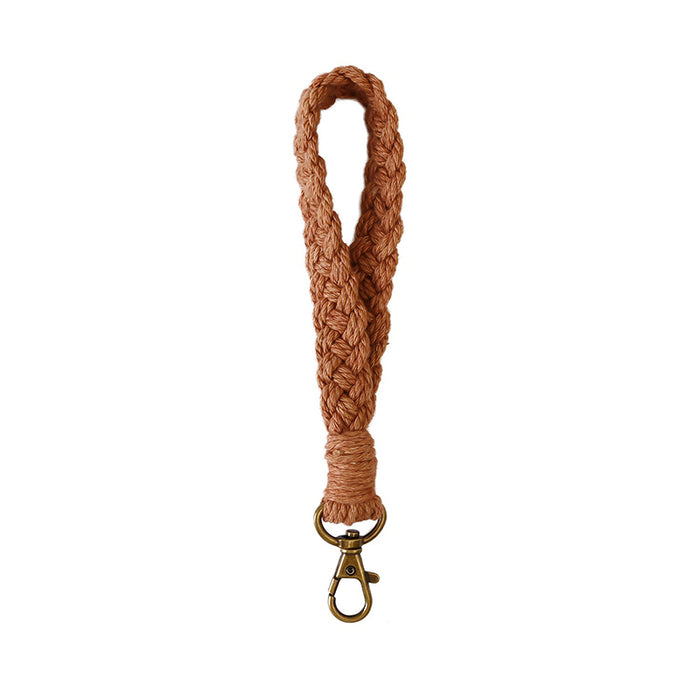 Wholesale hand woven wrist belt pastoral keychain MOQ≥2 JDC-KC-JM010