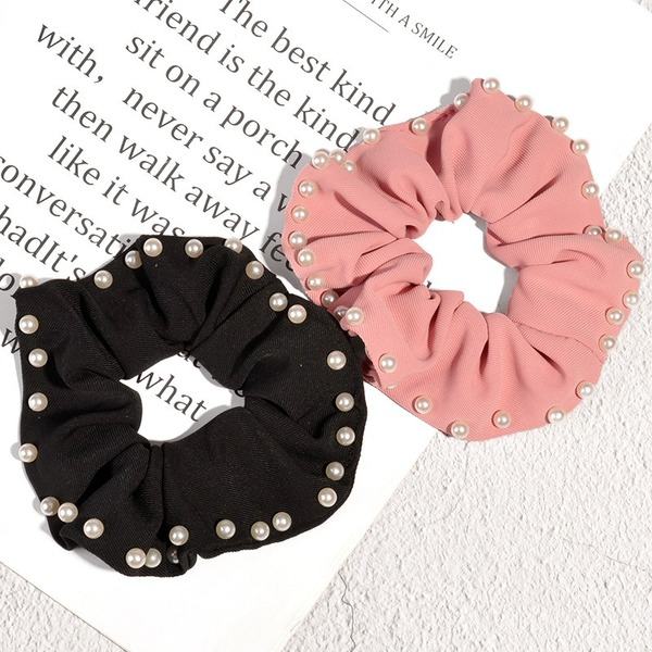 Bulk Jewelry Batch release material pearl Hair Scrunchies JDC-HS-K075 Wholesale factory from China YIWU China