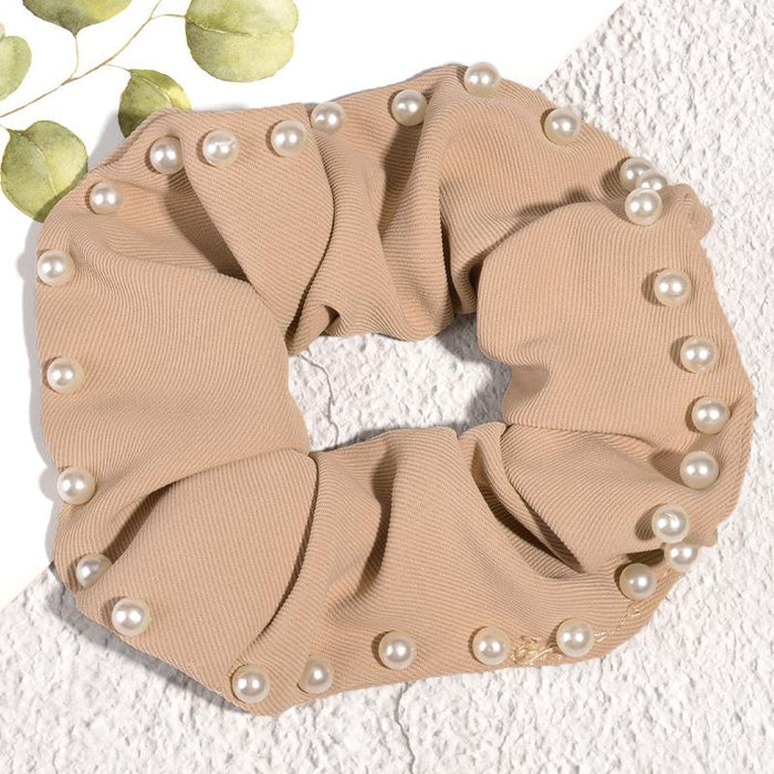 Bulk Jewelry Batch release material pearl Hair Scrunchies JDC-HS-K075 Wholesale factory from China YIWU China