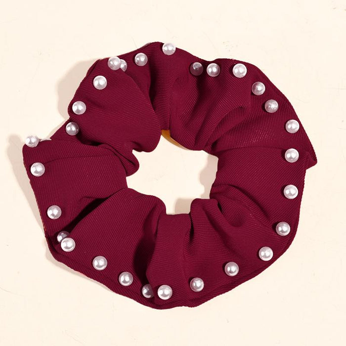 Bulk Jewelry Batch release material pearl Hair Scrunchies JDC-HS-K075 Wholesale factory from China YIWU China