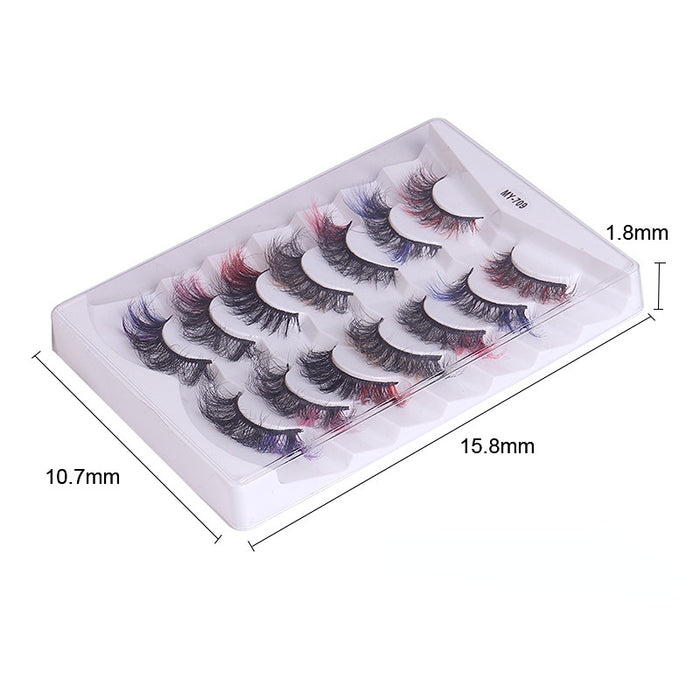 Wholesale Color Stereo Multilayer Thick Mink Hair False Eyelashes JDC-EY-JST009