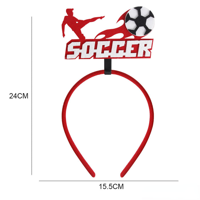 Wholesale Qatar World Cup Football Felt Cloth Plastic Decorative Headband JDC-HD-Zhouhao001