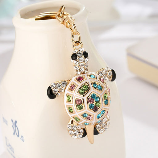 Jewelry WholesaleWholesale Metal Color Rhinestone Turtle Keychain JDC-KC-CH098 Keychains 晨晖 %variant_option1% %variant_option2% %variant_option3%  Factory Price JoyasDeChina Joyas De China