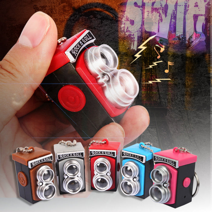 Wholesale Retro Camera LED Sound Lighting Keychain MOQ≥2 JDC-KC-BaiS007