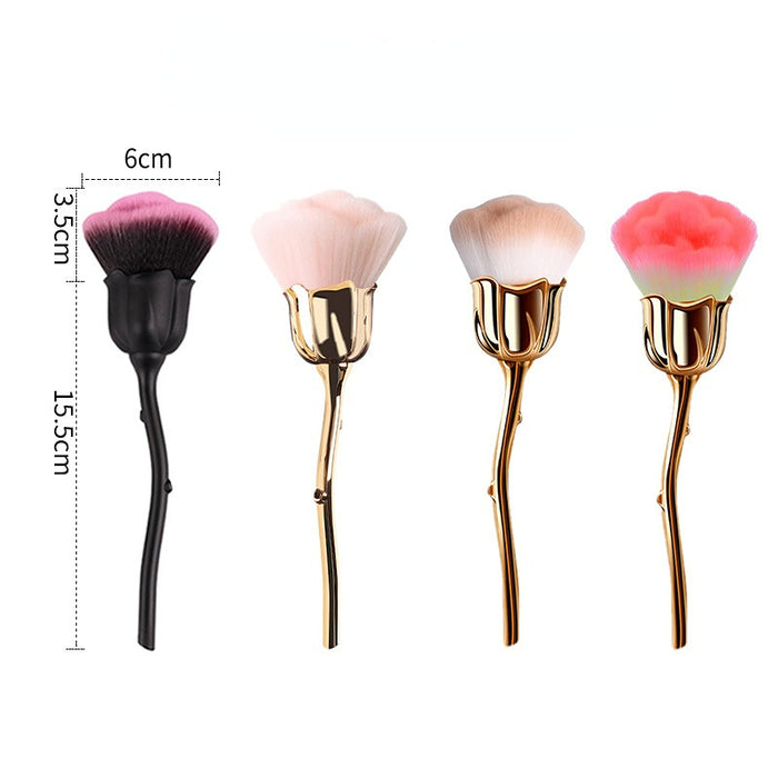 Wholesale Nylon Fiber Hair Plastic Rose Cosmetic Brush MOQ≥3 JDC-MB-YSN001