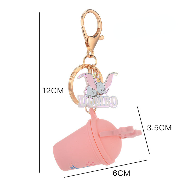 Wholesale Elephant Milk Tea Cup Resin Keychain (M) JDC-KC-JXi010