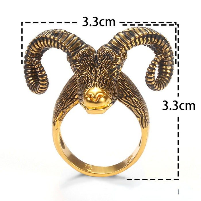 Jewelry WholesaleWholesale sheep head electroplating alloy ring JDC-RS-MiMeng037 Rings 米萌 %variant_option1% %variant_option2% %variant_option3%  Factory Price JoyasDeChina Joyas De China