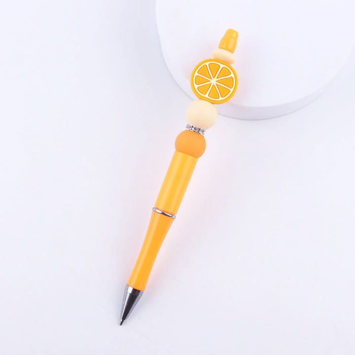 Wholesale Cartoon Fruit Silicone Color Plastic Beadable Pens JDC-BP-GuangTian008