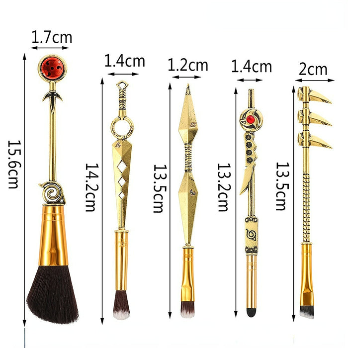 Wholesale Cartoon Metal Manmade Fiber Makeup Brush Set (M) MOQ≥3 JDC-MB-GYu002