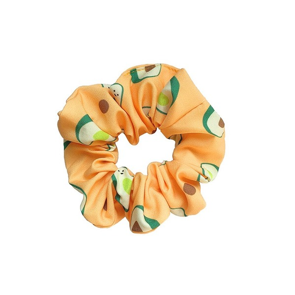 Jewelry WholesaleWholesale satin rubber band avocado printing hair bands JDC-HS-H423 Hair Scrunchies 妙德 %variant_option1% %variant_option2% %variant_option3%  Factory Price JoyasDeChina Joyas De China