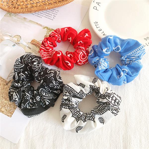 Bulk Jewelry Cashew flower hair scrunchies wholesale JDC-HS-h004 Wholesale factory from China YIWU China