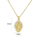 Jewelry WholesaleWholesale copper plated real gold zircon Virgin Mary necklace JDC-NE-AG139 Necklaces 澳古 %variant_option1% %variant_option2% %variant_option3%  Factory Price JoyasDeChina Joyas De China