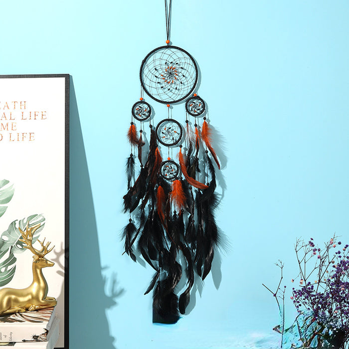 Wholesale Feather Wind Chimes Cross-border Hot Sale Dreamcatcher MOQ≥2 JDC-DC-YXuan008