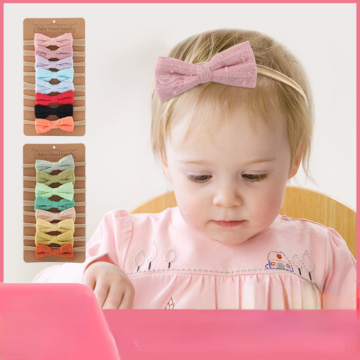 Wholesale Baby Hair Band Handmade 1 Soft Bow Kids Headband MOQ≥10 JDC-HD-JZY001