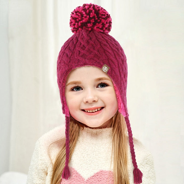 Wholesale Hats Wool Winter Kids Knitted Warm Earmuffs JDC-FH-HongX005