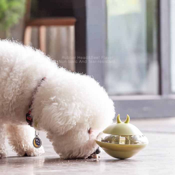 Wholesale Pet Toy Dog Leaking ball Tumbler Flying Saucer Frisbee Feeder MOQ≥3 JDC-PT-ChaoK001