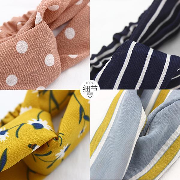 Bulk Jewelry Cross hair band simple elastic wash hair accessories hair band floral fabric hair band wholesale JDC-HD-h018 Wholesale factory from China YIWU China