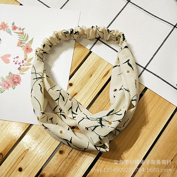 Bulk Jewelry Cross hair band simple elastic wash hair accessories hair band floral fabric hair band wholesale JDC-HD-h018 Wholesale factory from China YIWU China