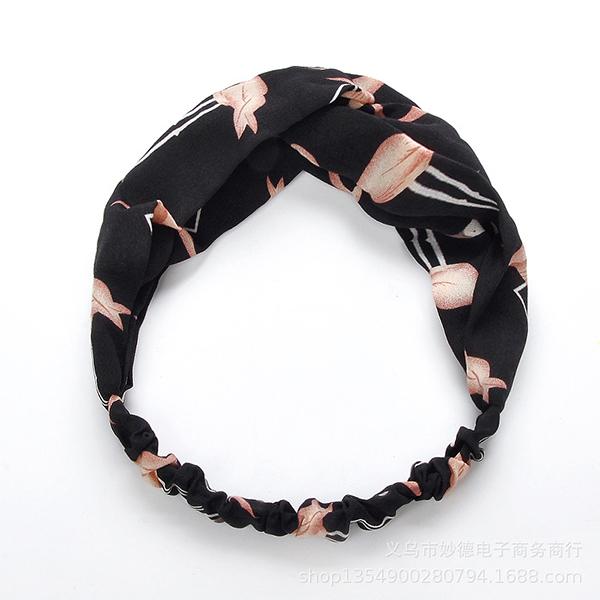 Bulk Jewelry Cross hair band simple elastic wash hair accessories hair band floral fabric hair band wholesale JDC-HD-h018 Wholesale factory from China YIWU China