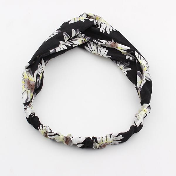 Bulk Jewelry Cross hair band simple elastic wash hair accessories hair band floral fabric hair band wholesale JDC-HD-h018 Wholesale factory from China YIWU China