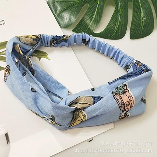 Bulk Jewelry Cross hair band simple elastic wash hair accessories hair band floral fabric hair band wholesale JDC-HD-h018 Wholesale factory from China YIWU China