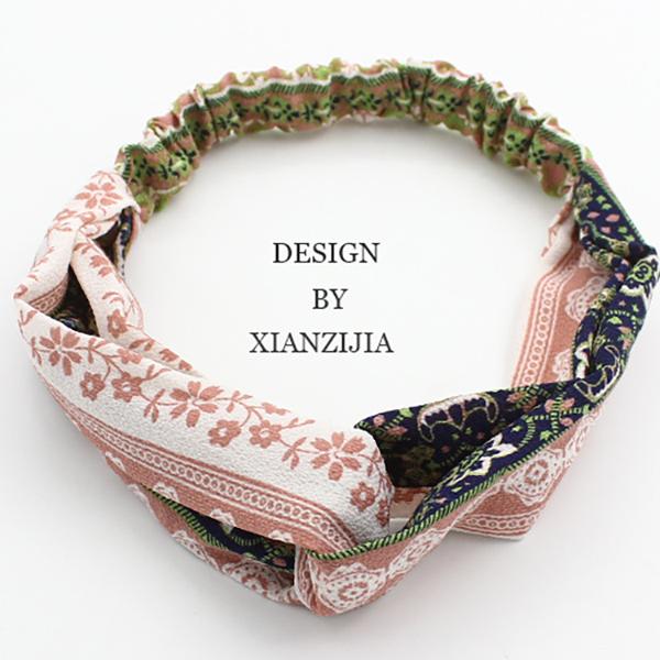 Bulk Jewelry Cross hair band simple elastic wash hair accessories hair band floral fabric hair band wholesale JDC-HD-h018 Wholesale factory from China YIWU China