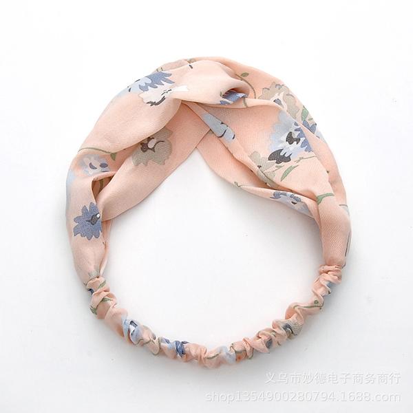 Bulk Jewelry Cross hair band simple elastic wash hair accessories hair band floral fabric hair band wholesale JDC-HD-h018 Wholesale factory from China YIWU China