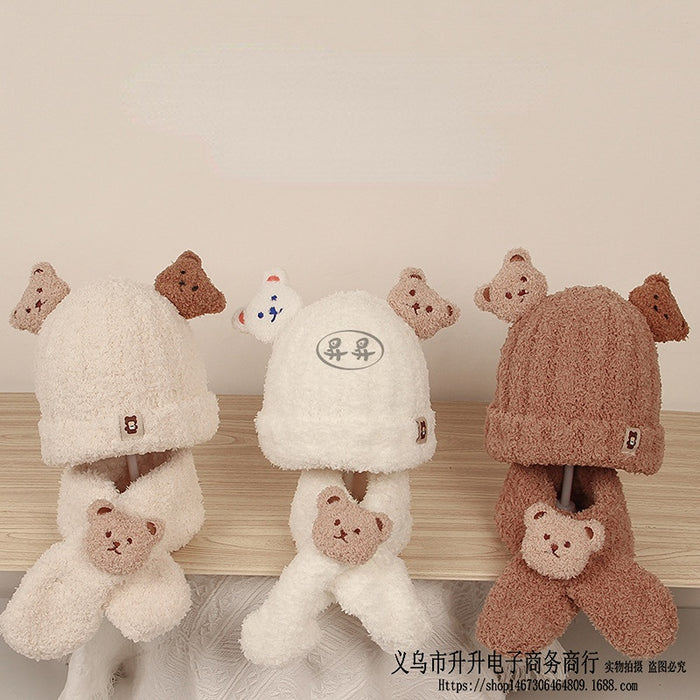 Wholesale Hat Wool Warm Earmuff Scarf Set JDC-FH-Shengs007