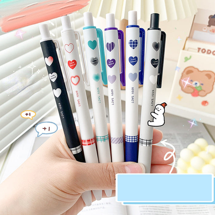 Wholesale Random Heart Plastic Ballpoint Pen MOQ≥6 JDC-BP-Chsh007