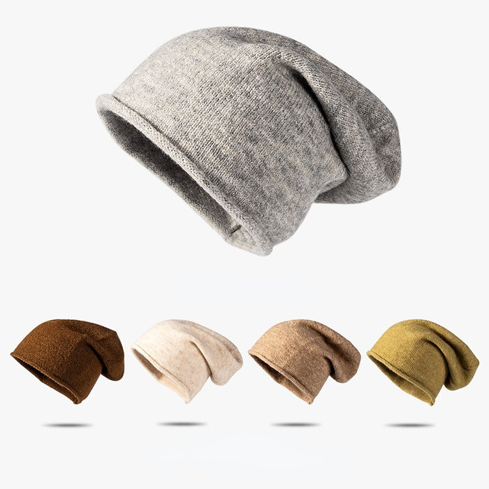 Wholesale Hats Wool Winter Warm Roll-Brim Beanie Hats JDC-FH-MAC006