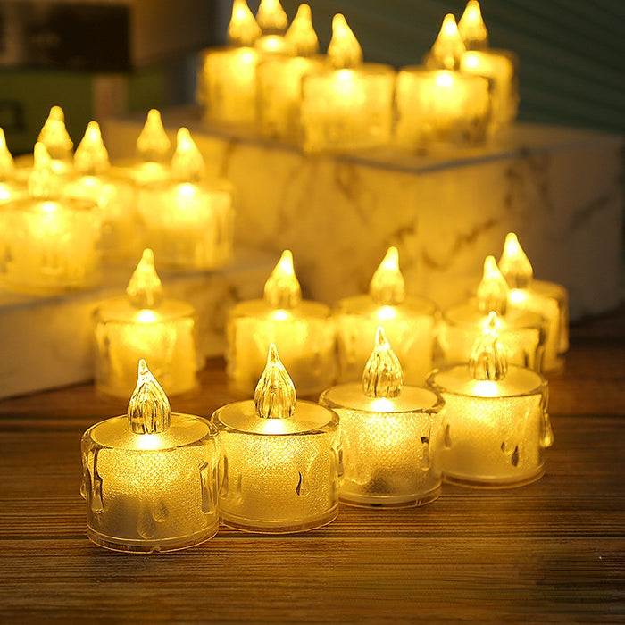 Wholesale Decorations PS LED Candle Light Glow Tealight Transparent JDC-DCN-XiongF001