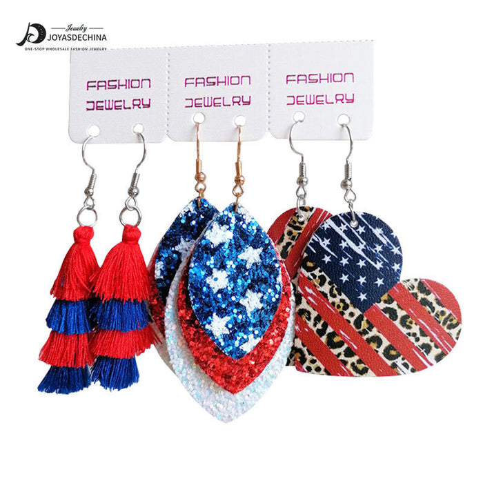 Wholesale 3Pairs/Pack earrings sports baseball sun flower drop earrings MOQ≥3 JDC-ES-heyi013