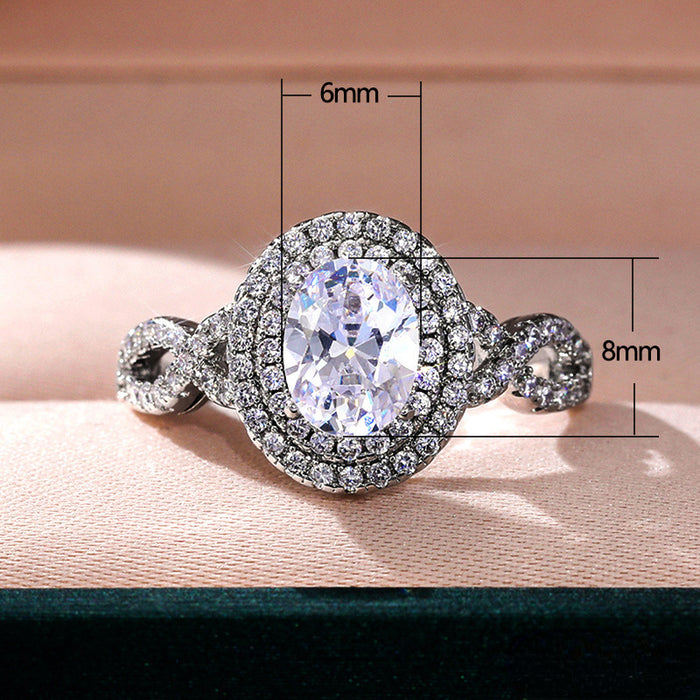 Wholesale Ring Copper Zircon Big Shiny MOQ≥2 JDC-PREMCAOS-RS-025