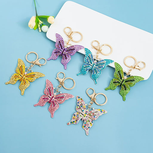 Jewelry WholesaleWholesale Rhinestone Butterfly Zinc Alloy Keychain JDC-KC-CH093 Keychains 晨晖 %variant_option1% %variant_option2% %variant_option3%  Factory Price JoyasDeChina Joyas De China