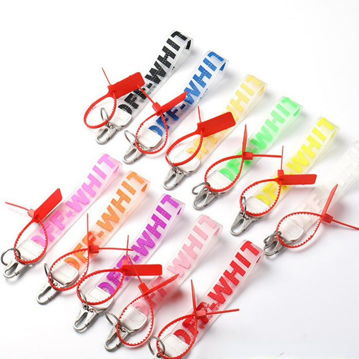 Wholesale Transparent PVC Letter Lanyard Keychains (F) MOQ≥2 JDC-KC-Gxit002