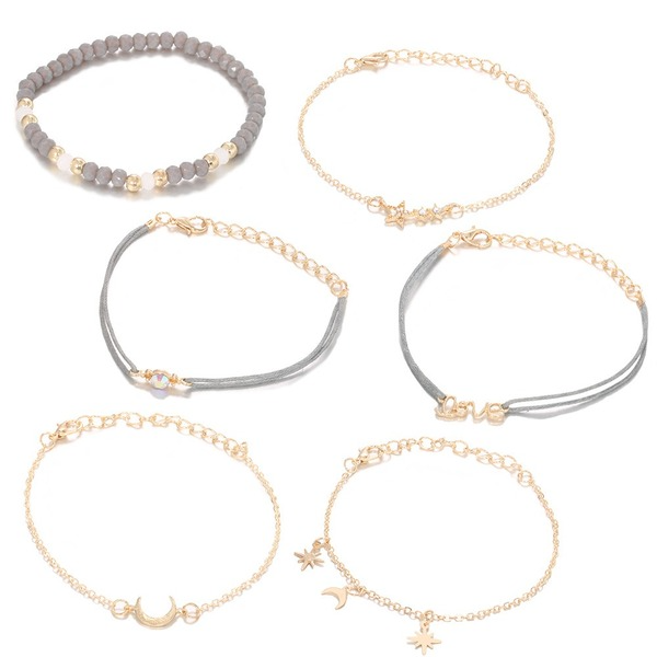 Jewelry WholesaleWholesale alloy star moon Bracelet JDC-BT-DaiR005 Bracelet 黛仁 %variant_option1% %variant_option2% %variant_option3%  Factory Price JoyasDeChina Joyas De China