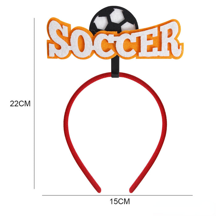 Wholesale Qatar World Cup Football Felt Cloth Plastic Decorative Headband JDC-HD-Zhouhao001