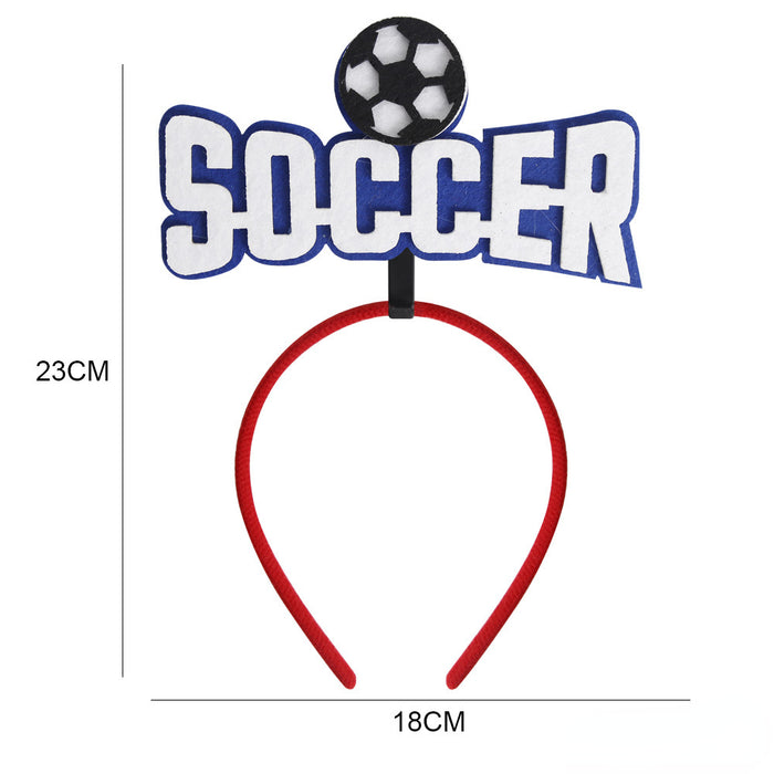 Wholesale Qatar World Cup Football Felt Cloth Plastic Decorative Headband JDC-HD-Zhouhao001