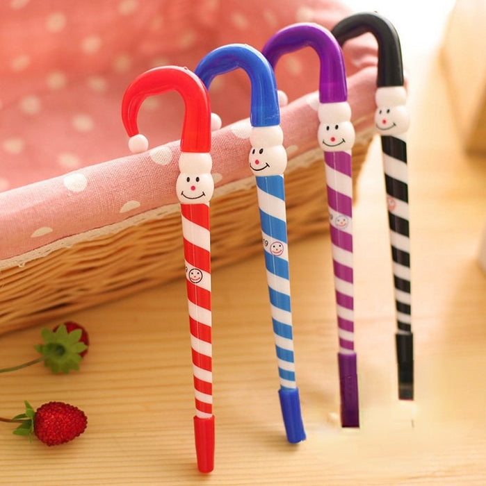 Wholesale Ballpoint Pen Plastic Cartoon Christmas Snowman Cute Umbrella Pen JDC-BP-CaiW011