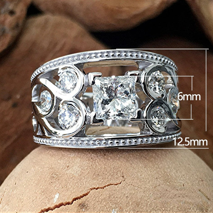 Jewelry WholesaleWholesale Openwork Copper Zircon Rings MOQ≥2 JDC-RS-CaoS024 Rings 曹适 %variant_option1% %variant_option2% %variant_option3%  Factory Price JoyasDeChina Joyas De China