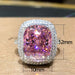 Jewelry WholesaleWholesale Copper Zircon Pink Diamond Ring MOQ≥2 JDC-RS-CaoS016 Rings 曹适 %variant_option1% %variant_option2% %variant_option3%  Factory Price JoyasDeChina Joyas De China