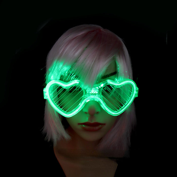 Wholesale Sunglasses Love Blinds LED Light Glowing Glasses MOQ≥2 JDC-SG-ChongC001