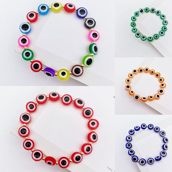 Wholesale Blue Eyes Devil's Eye Bracelet Loose Beads Eyes MOQ≥2 JDC-BT- QingH007