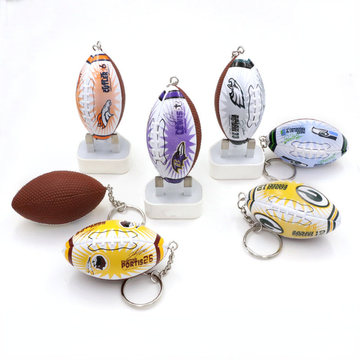 Wholesale Keychain PVC PU American Football Periphery Rugby MOQ≥5 JDC-KC-QPH003