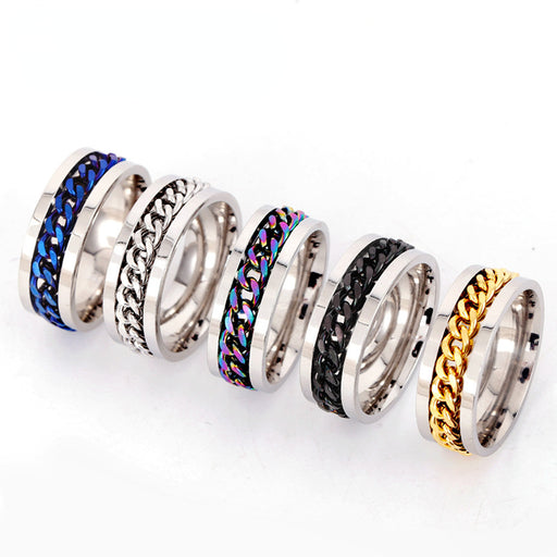 Jewelry WholesaleWholesale Rotating Titanium Steel Rings JDC-RS-ZhongQ002 Rings 众奇 %variant_option1% %variant_option2% %variant_option3%  Factory Price JoyasDeChina Joyas De China